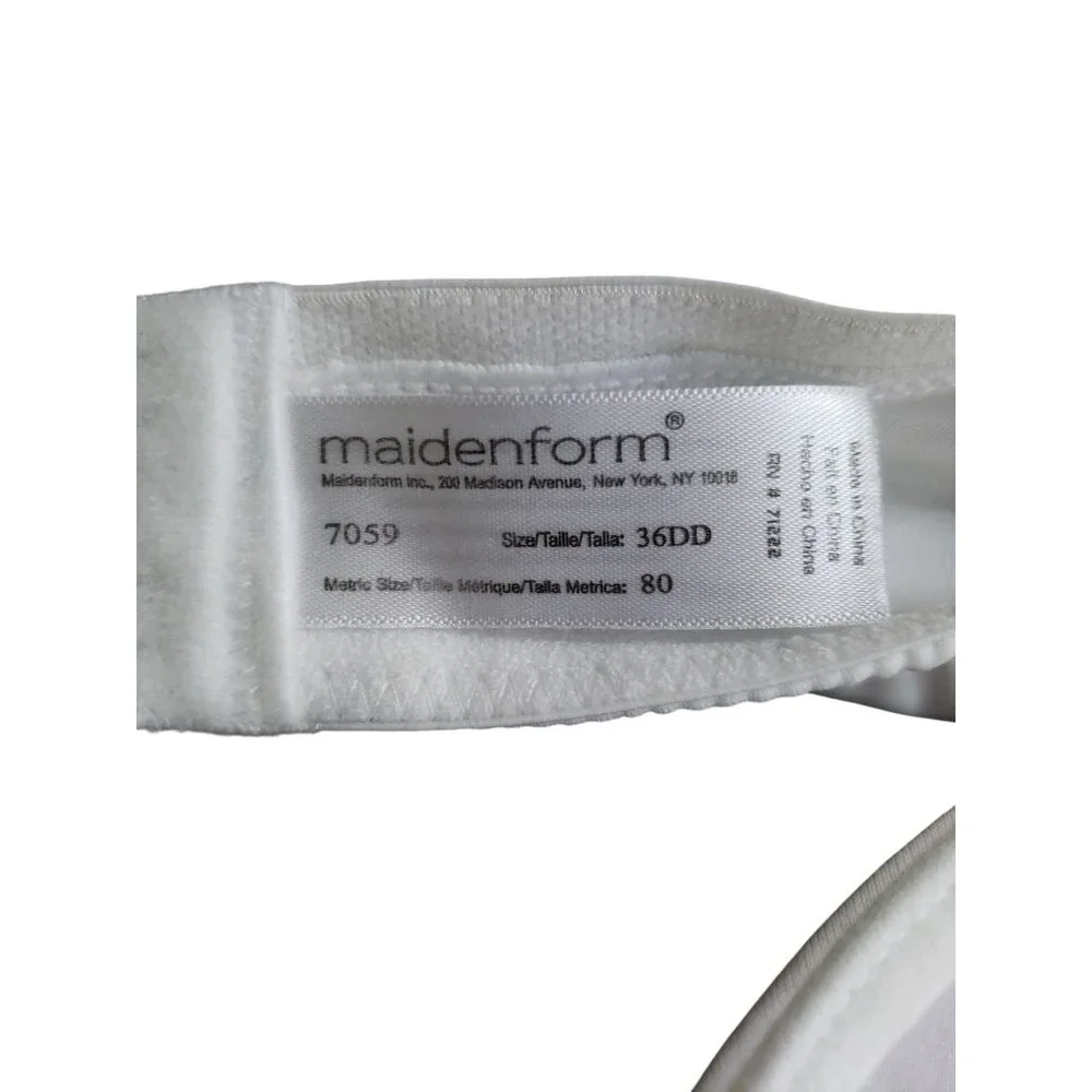 Maidenform Womens Contour One Fabulous Fit Bra 36DD White Adjustable Straps